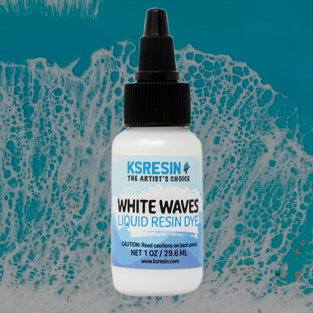 White Waves Liquid Resin Dye for Epoxy Resin Ocean Waves – KSRESIN